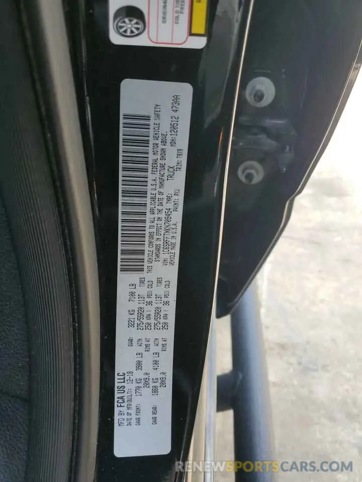 12 Photograph of a damaged car 1C6SRFFTXKN709454 RAM 1500 2019