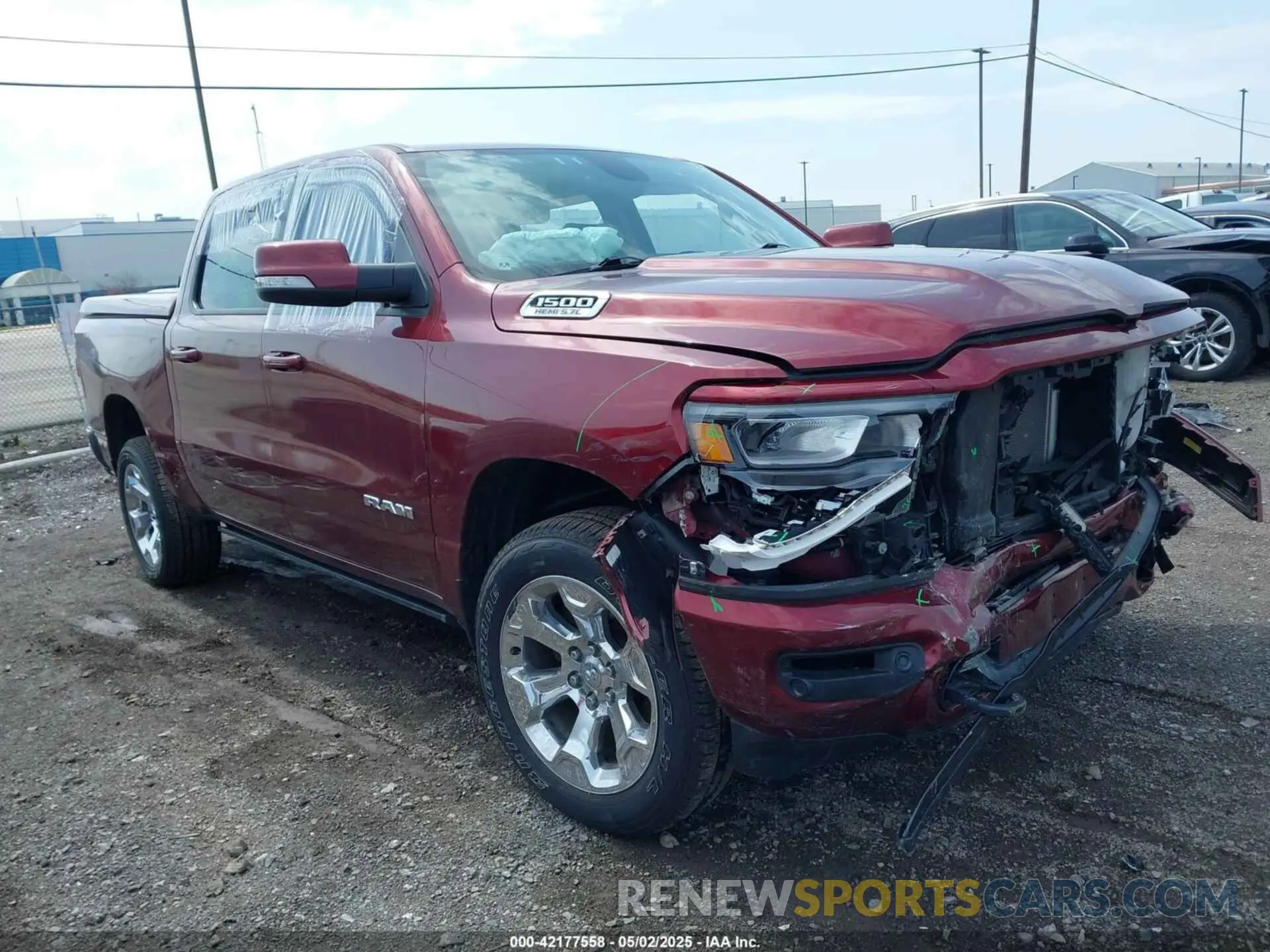 1 Photograph of a damaged car 1C6SRFFTXKN726125 RAM 1500 2019