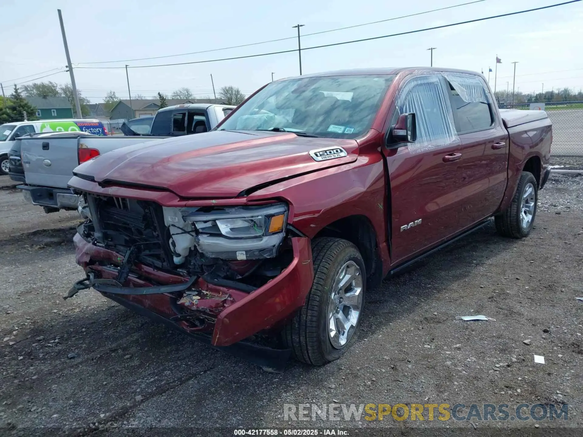 2 Photograph of a damaged car 1C6SRFFTXKN726125 RAM 1500 2019