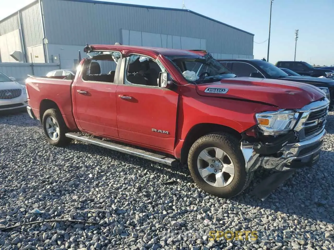 4 Фотография поврежденного автомобиля 1C6SRFFTXKN854008 RAM 1500 2019