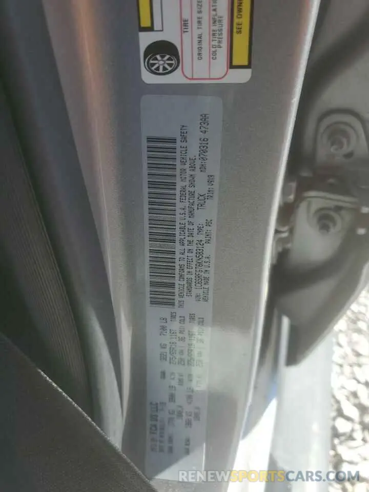 12 Photograph of a damaged car 1C6SRFGT6KN583124 RAM 1500 2019