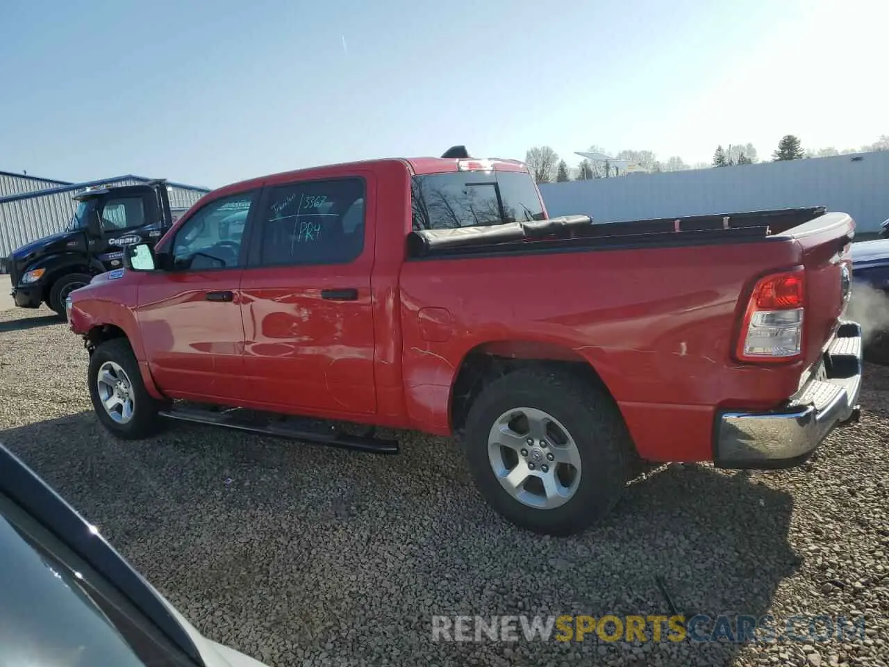 2 Photograph of a damaged car 1C6SRFGTXKN605450 RAM 1500 2019