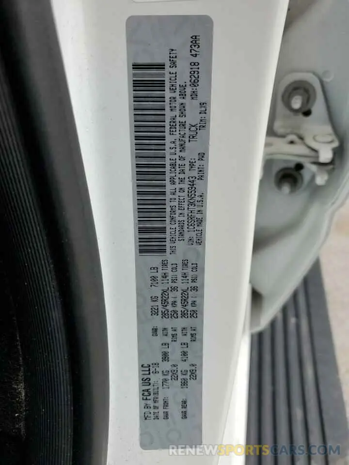 13 Photograph of a damaged car 1C6SRFHT3KN559443 RAM 1500 2019