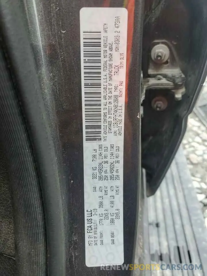 13 Photograph of a damaged car 1C6SRFHT4KN812608 RAM 1500 2019