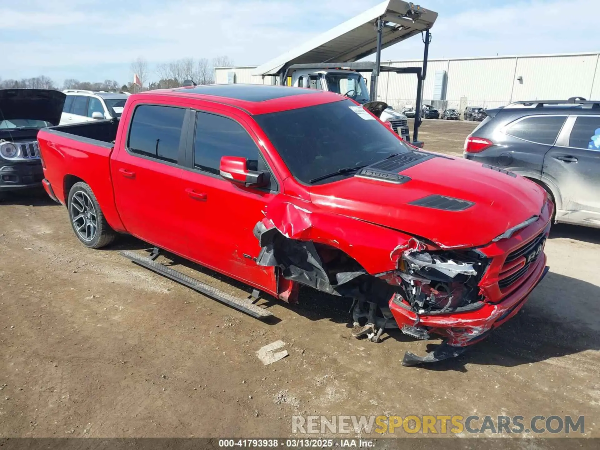 1 Photograph of a damaged car 1C6SRFLT1KN758319 RAM 1500 2019