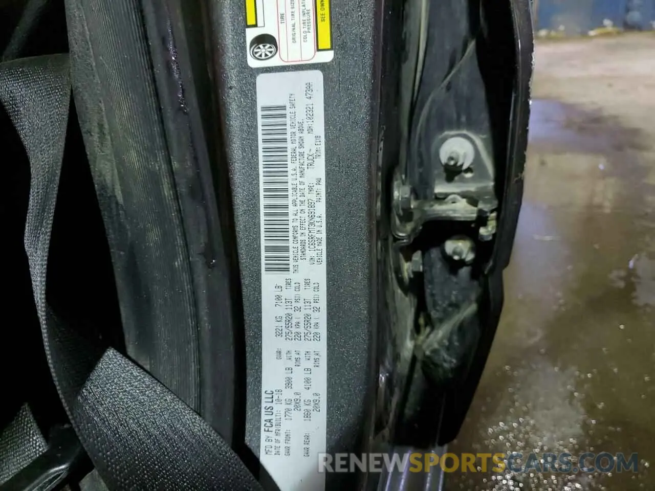 12 Photograph of a damaged car 1C6SRFMT3KN691897 RAM 1500 2019