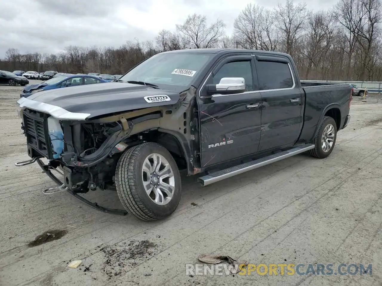 1 Photograph of a damaged car 1C6SRFST6KN573300 RAM 1500 2019