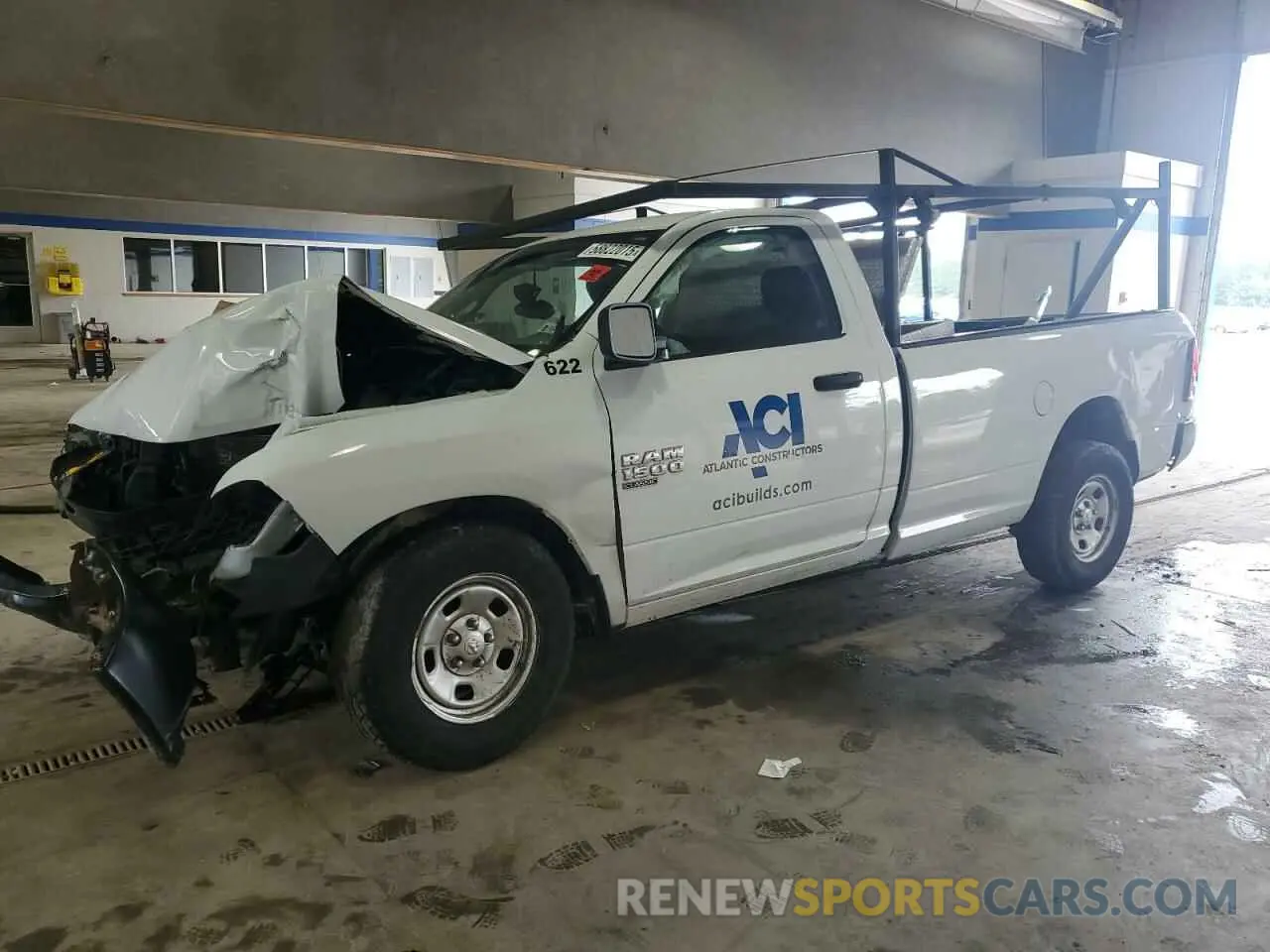 1 Photograph of a damaged car 3C6JR6DGXKG583297 RAM 1500 2019