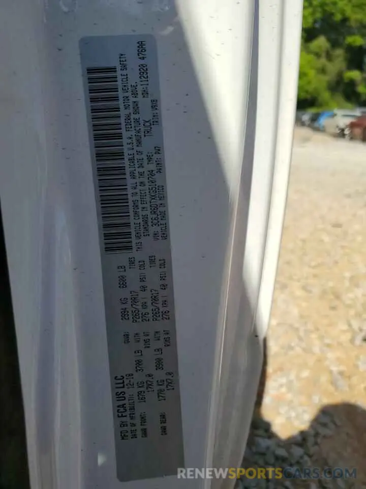 12 Photograph of a damaged car 3C6JR6DTXKG510704 RAM 1500 2019