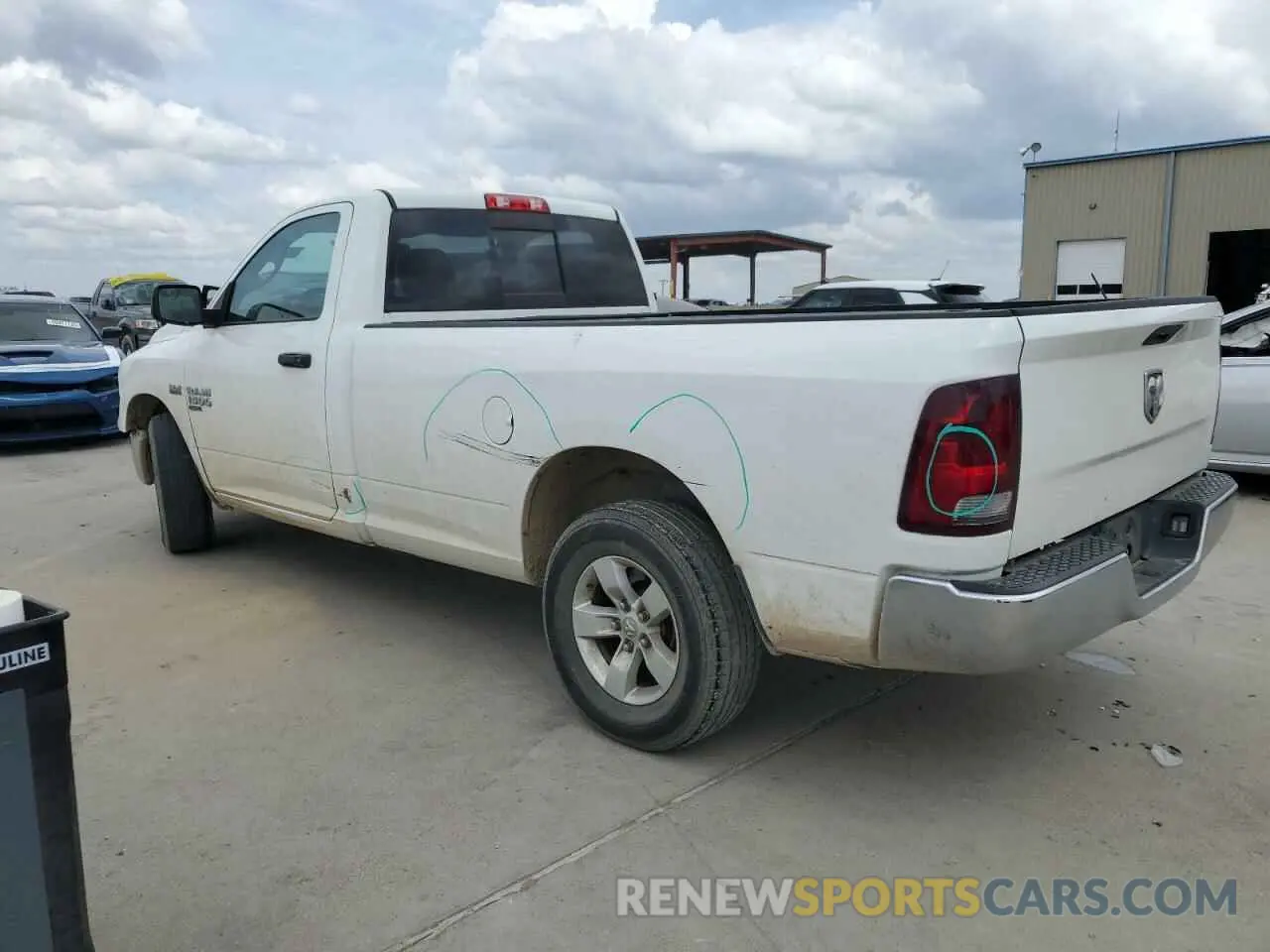 2 Photograph of a damaged car 3C6JR6DTXKG537952 RAM 1500 2019
