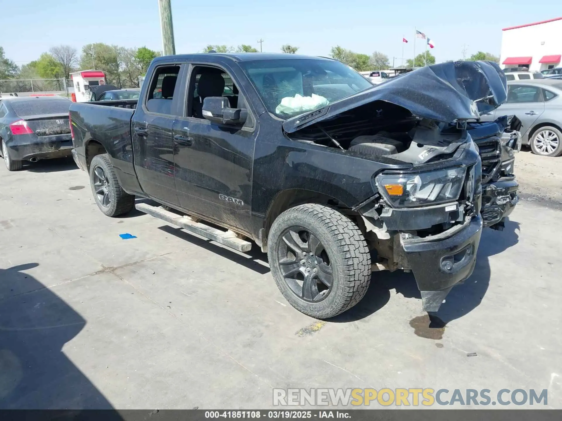 1 Photograph of a damaged car 1C6RREBT2LN108040 RAM 1500 2020