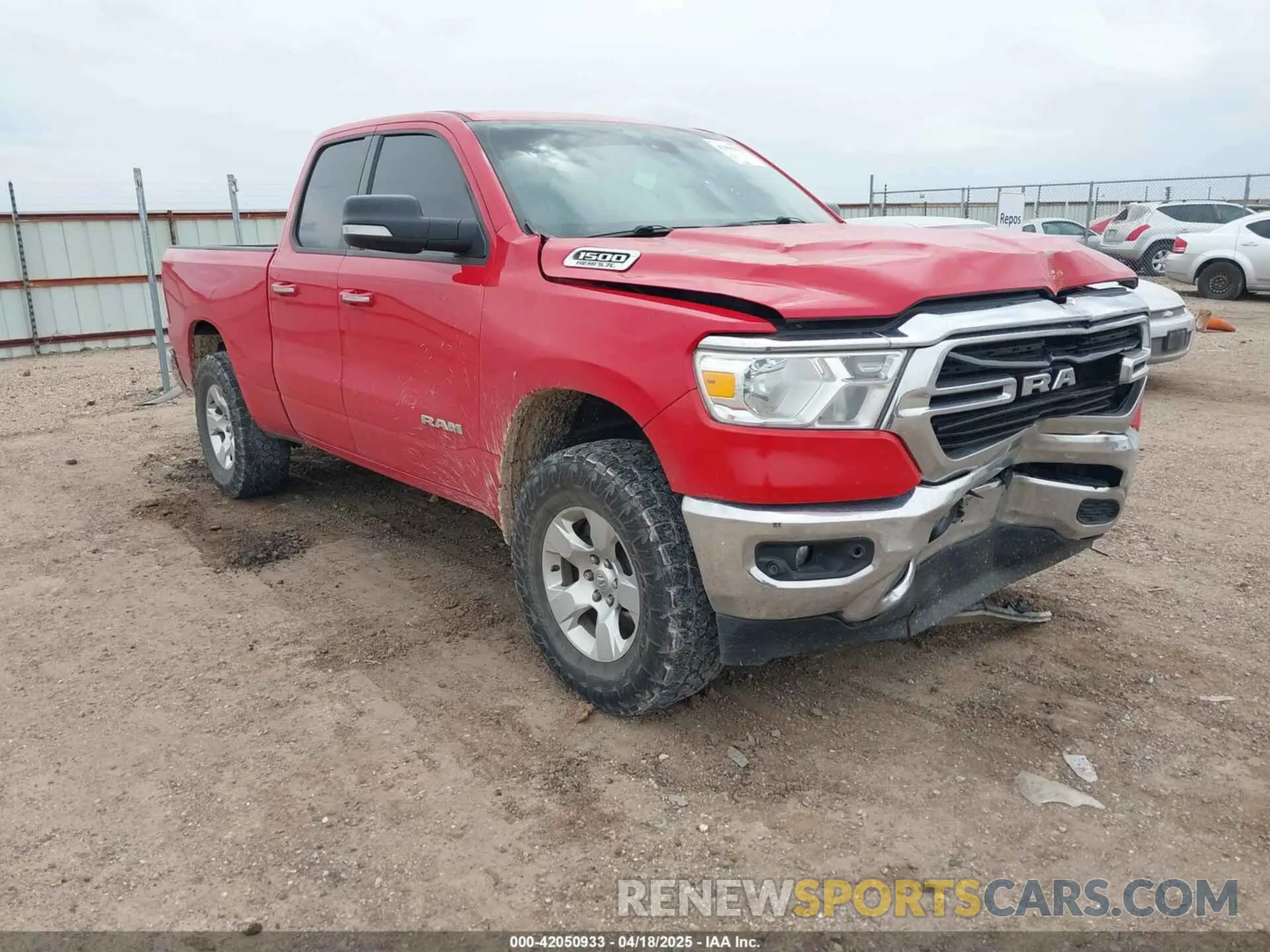 1 Photograph of a damaged car 1C6SRFBT0LN281594 RAM 1500 2020