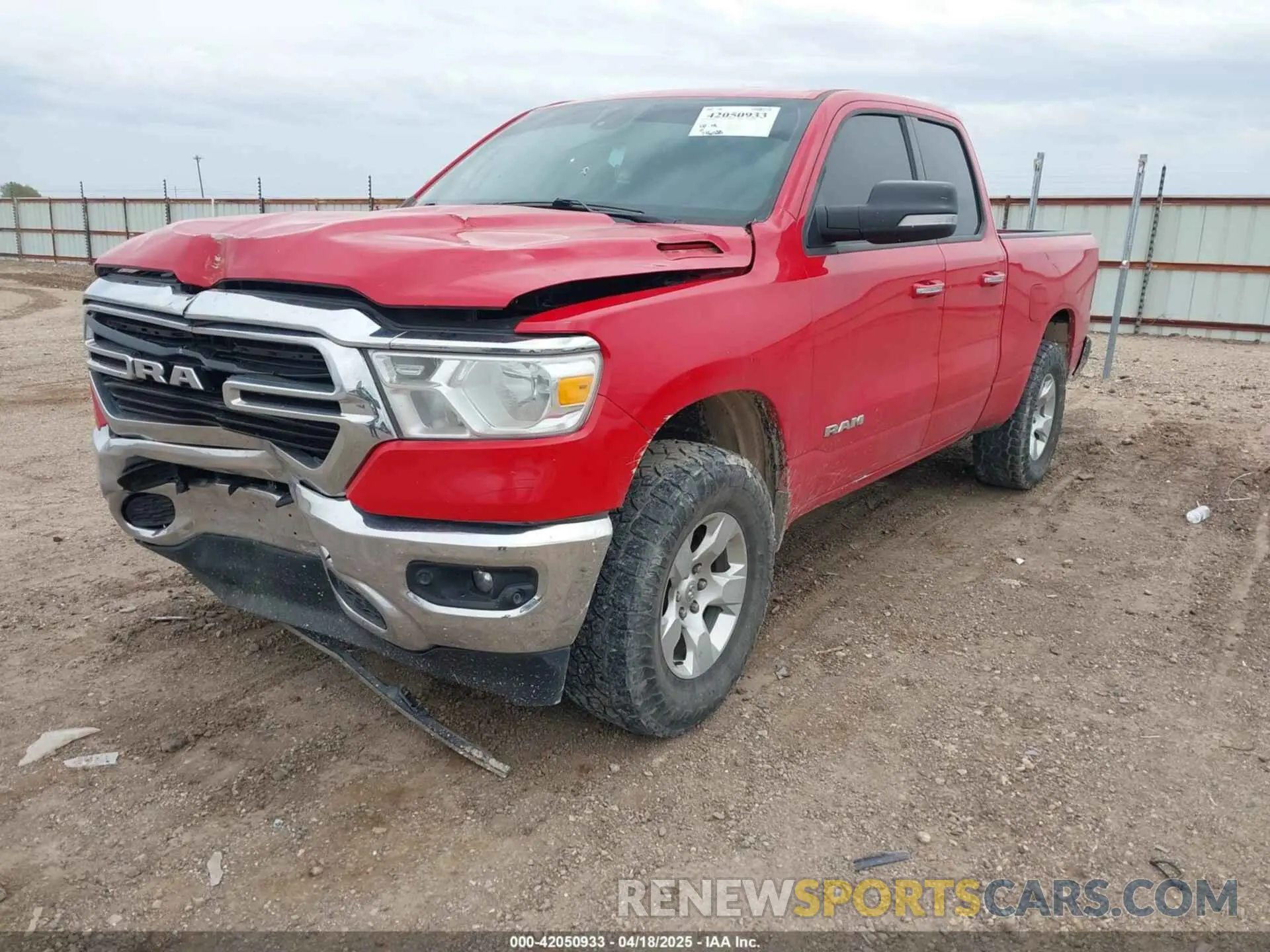 2 Photograph of a damaged car 1C6SRFBT0LN281594 RAM 1500 2020