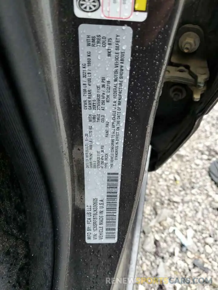 14 Photograph of a damaged car 1C6SRFBT6LN330605 RAM 1500 2020