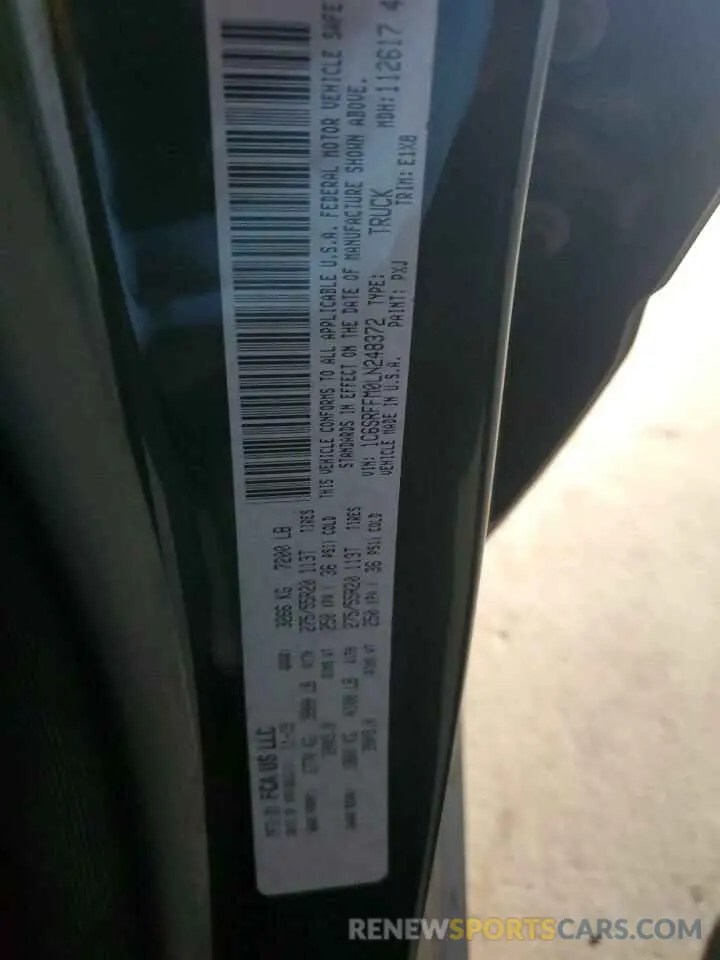 12 Фотография поврежденного автомобиля 1C6SRFFM0LN248372 RAM 1500 2020
