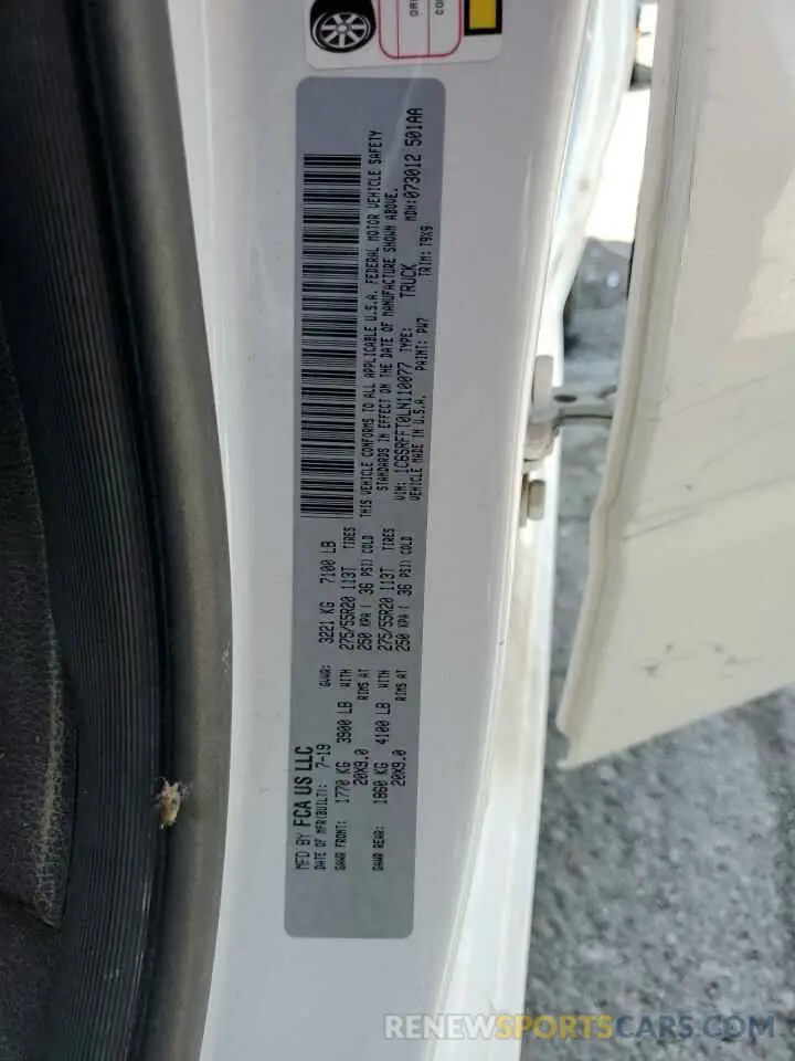 14 Photograph of a damaged car 1C6SRFFT0LN110077 RAM 1500 2020