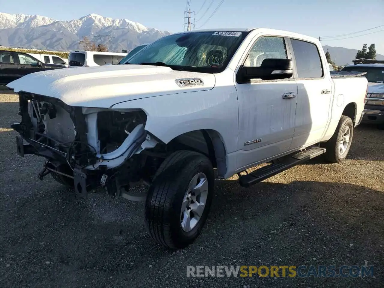 1 Photograph of a damaged car 1C6SRFFT1LN403678 RAM 1500 2020