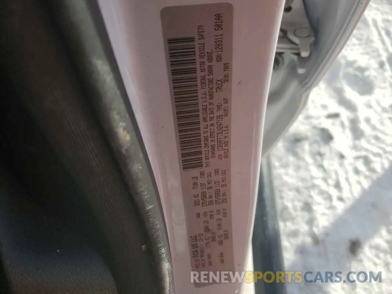 13 Фотография поврежденного автомобиля 1C6SRFFT3LN247126 RAM 1500 2020