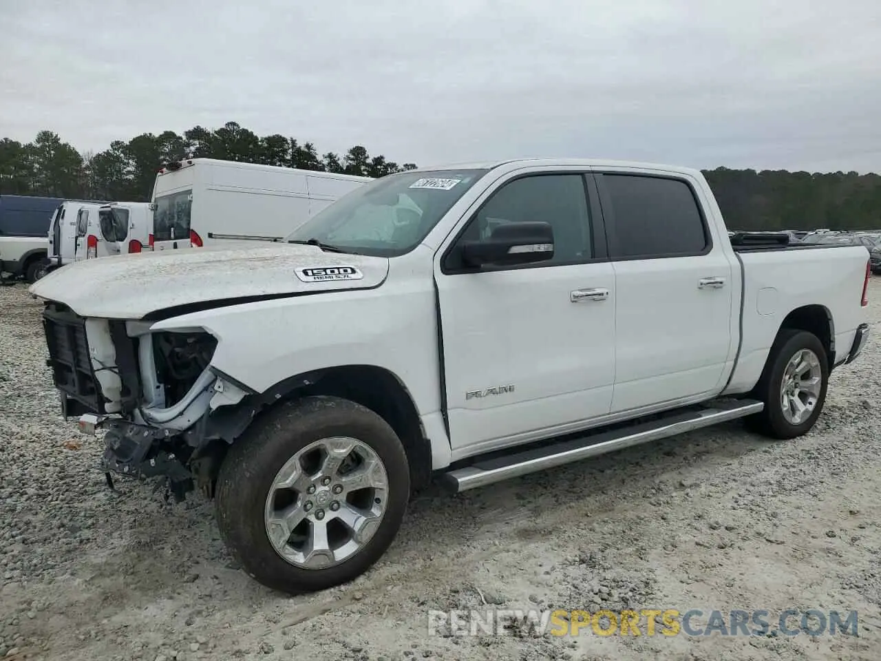 1 Photograph of a damaged car 1C6SRFFT6LN132052 RAM 1500 2020