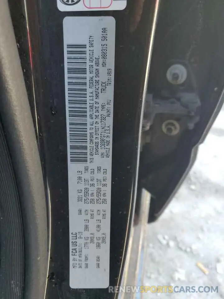 14 Фотография поврежденного автомобиля 1C6SRFGT1LN117327 RAM 1500 2020