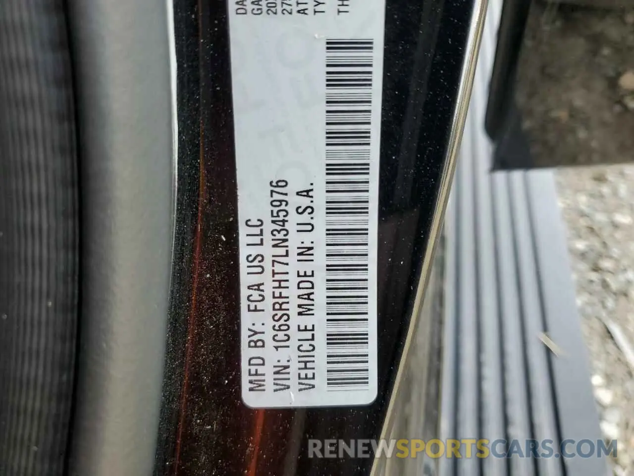 12 Фотография поврежденного автомобиля 1C6SRFHT7LN345976 RAM 1500 2020