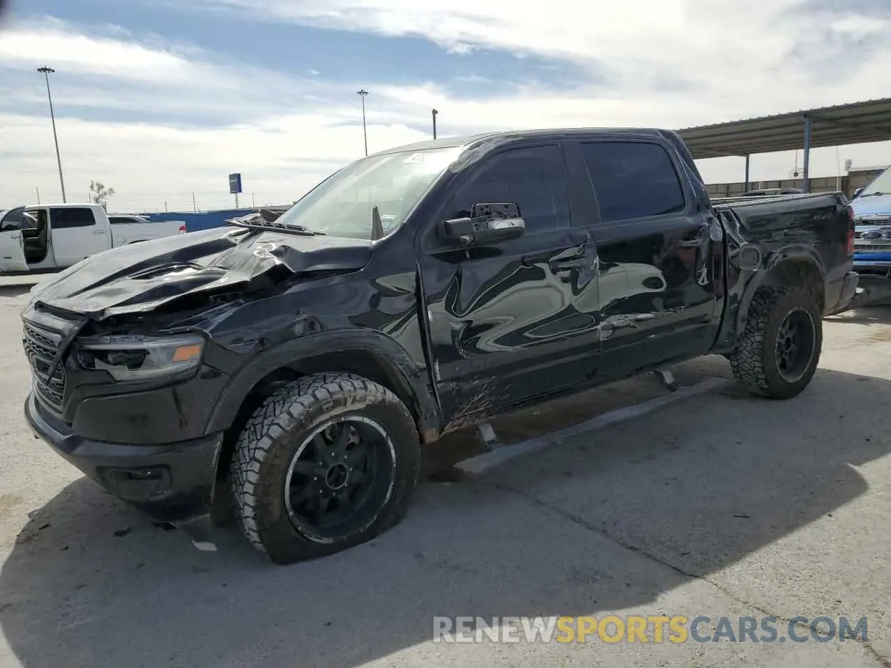1 Photograph of a damaged car 1C6SRFHT7LN382736 RAM 1500 2020
