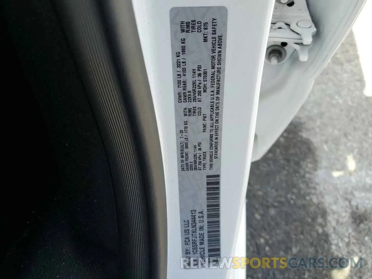 12 Photograph of a damaged car 1C6SRFJTXLN344413 RAM 1500 2020