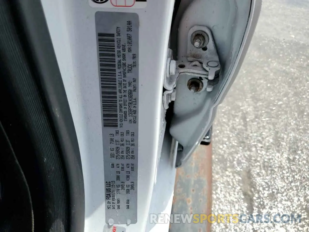 12 Photograph of a damaged car 1C6SRFMT8LN182860 RAM 1500 2020