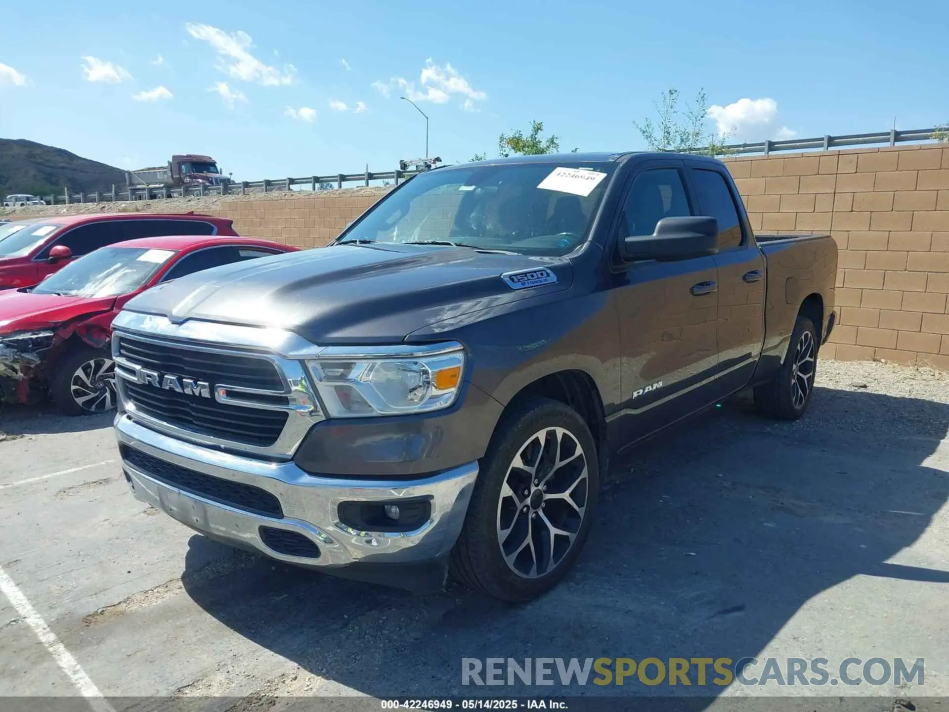 2 Photograph of a damaged car 1C6RREBG3MN743725 RAM 1500 2021