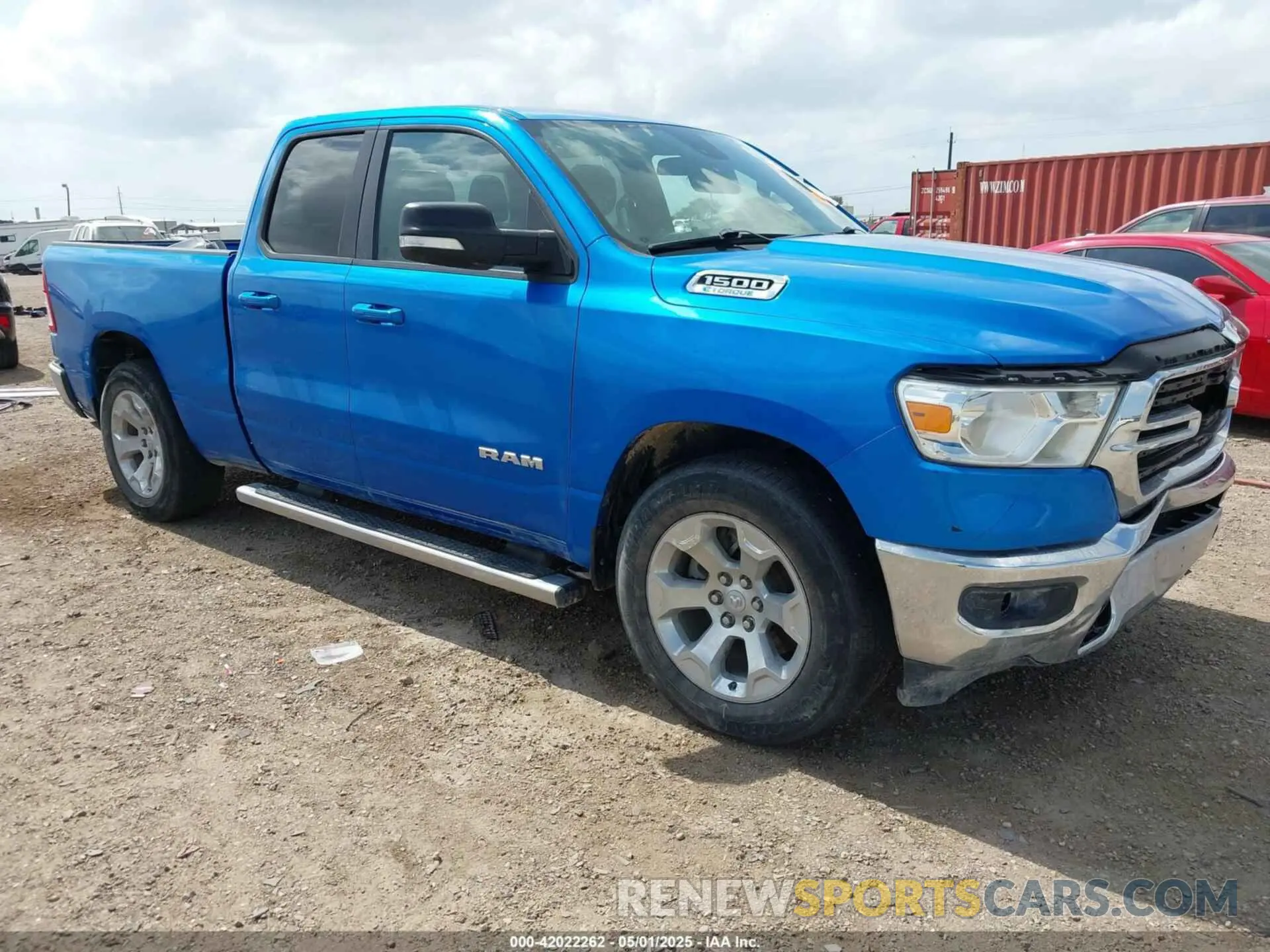1 Photograph of a damaged car 1C6RREBG7MN708959 RAM 1500 2021