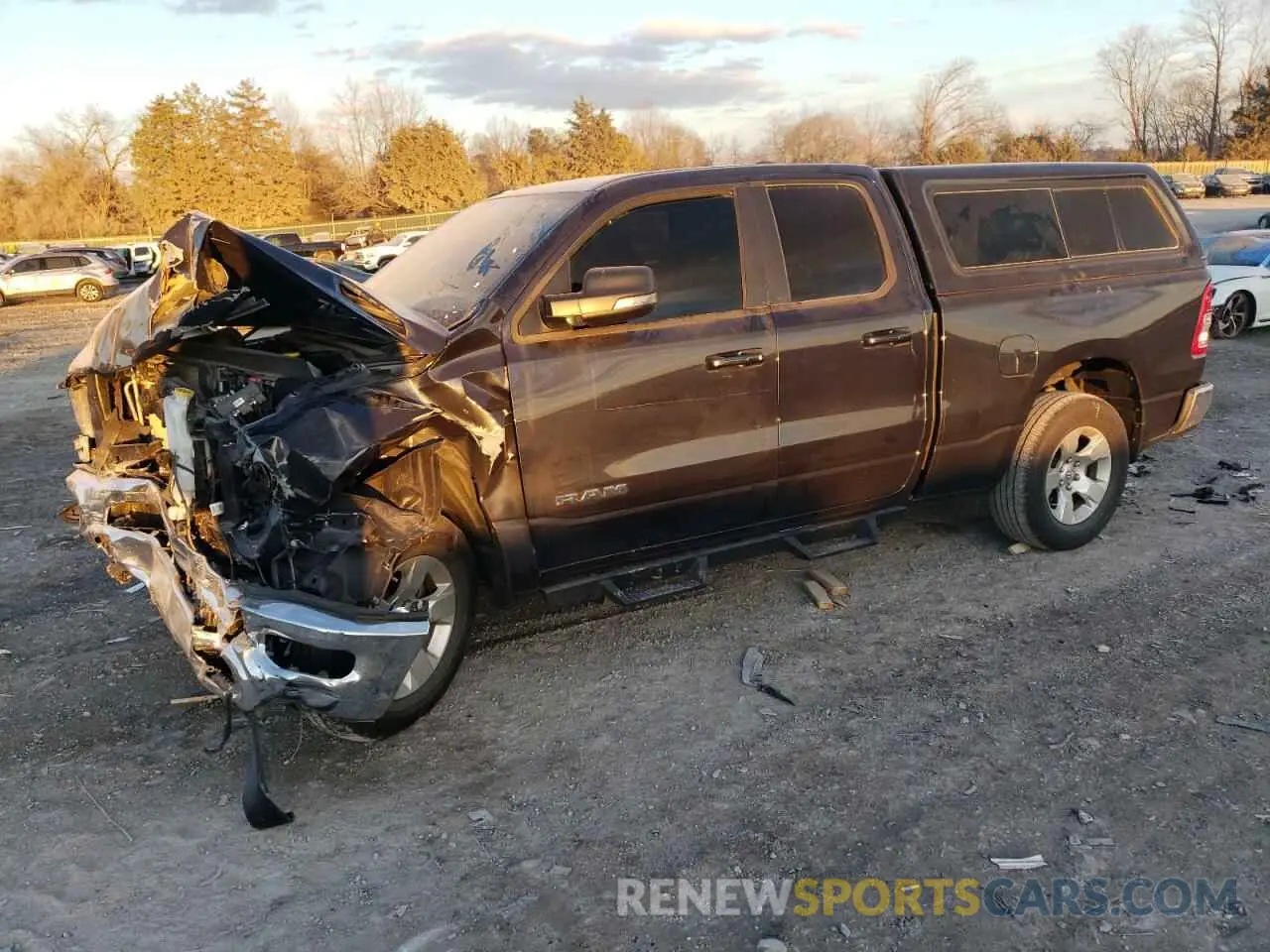 1 Photograph of a damaged car 1C6RREBT2MN802034 RAM 1500 2021