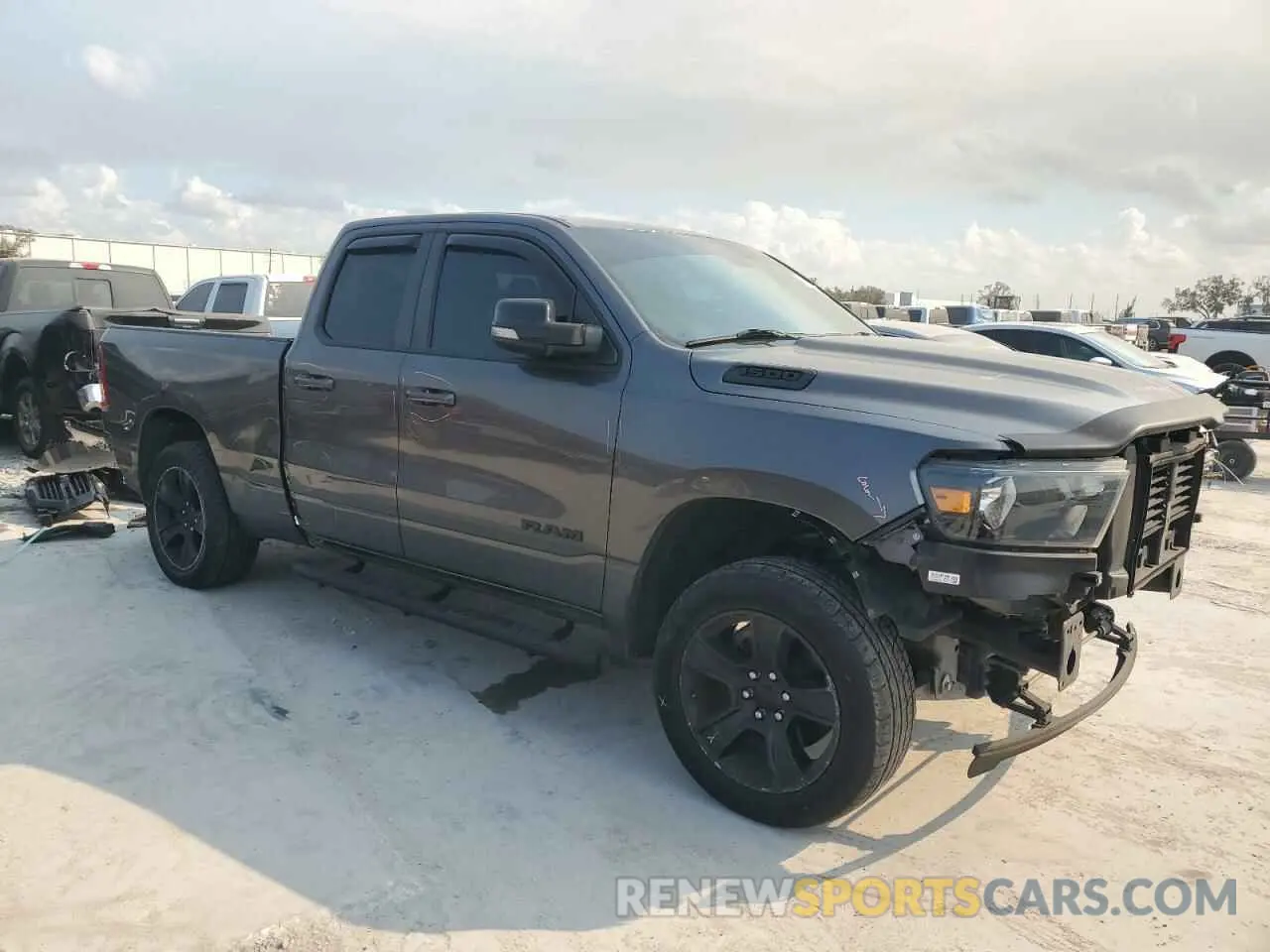 4 Photograph of a damaged car 1C6RREBT3MN594231 RAM 1500 2021