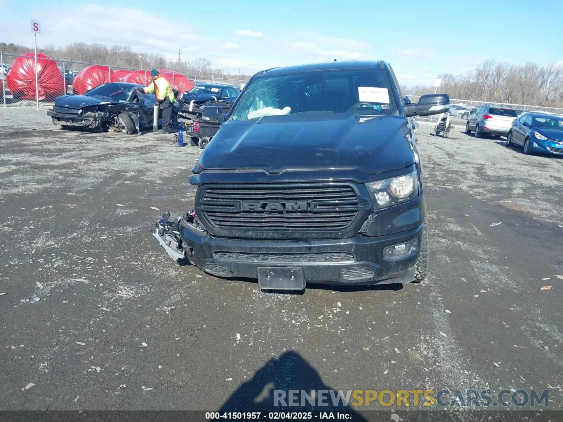 12 Photograph of a damaged car 1C6RREFT1MN690725 RAM 1500 2021