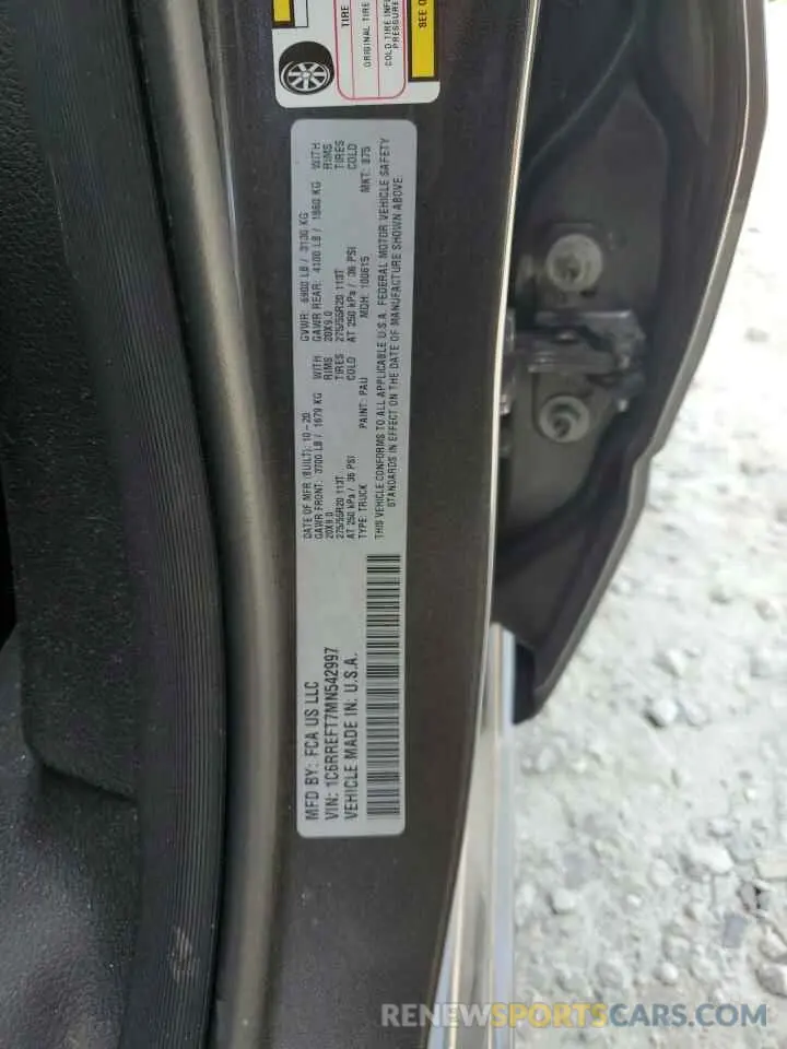 12 Фотография поврежденного автомобиля 1C6RREFT7MN542997 RAM 1500 2021