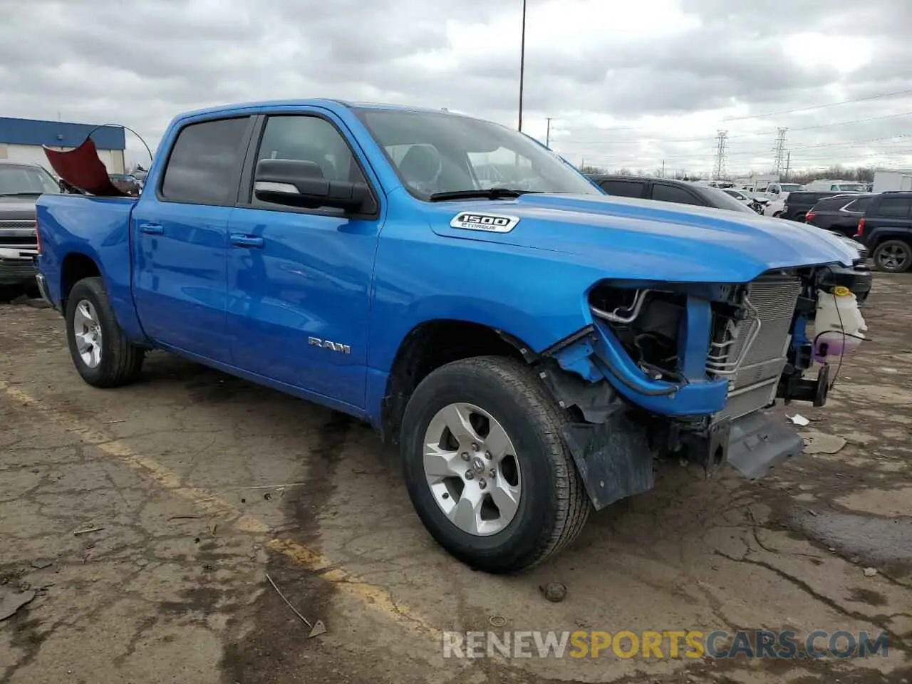 4 Photograph of a damaged car 1C6RRFFG3MN645360 RAM 1500 2021