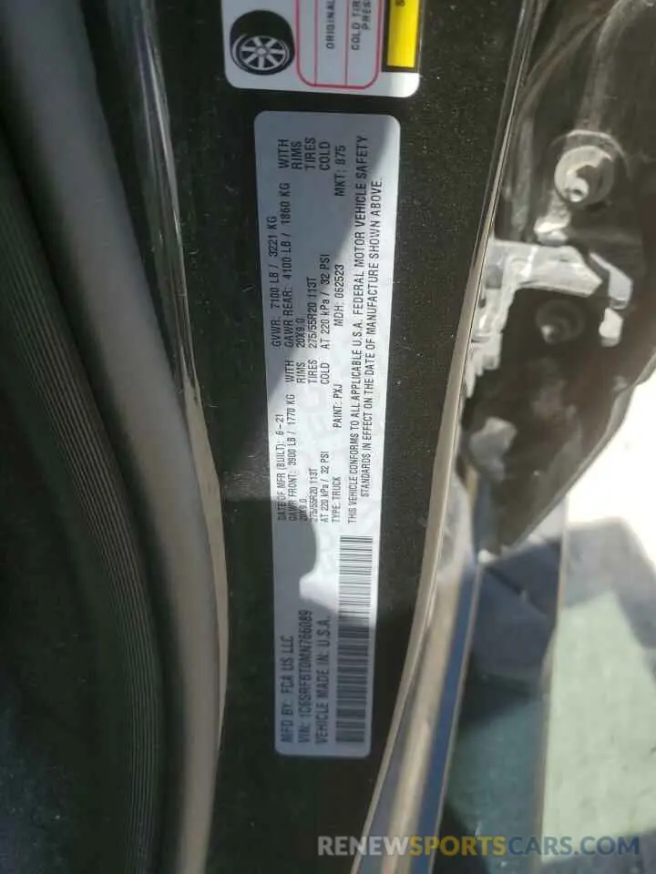 12 Photograph of a damaged car 1C6SRFBT0MN766089 RAM 1500 2021