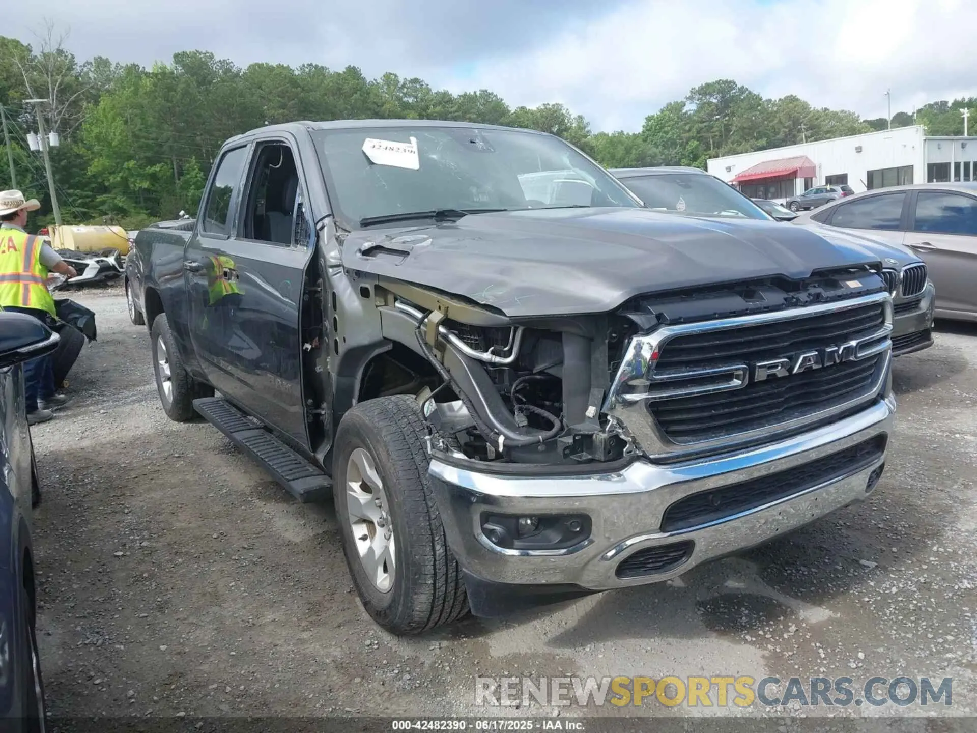 1 Photograph of a damaged car 1C6SRFBT3MN760917 RAM 1500 2021
