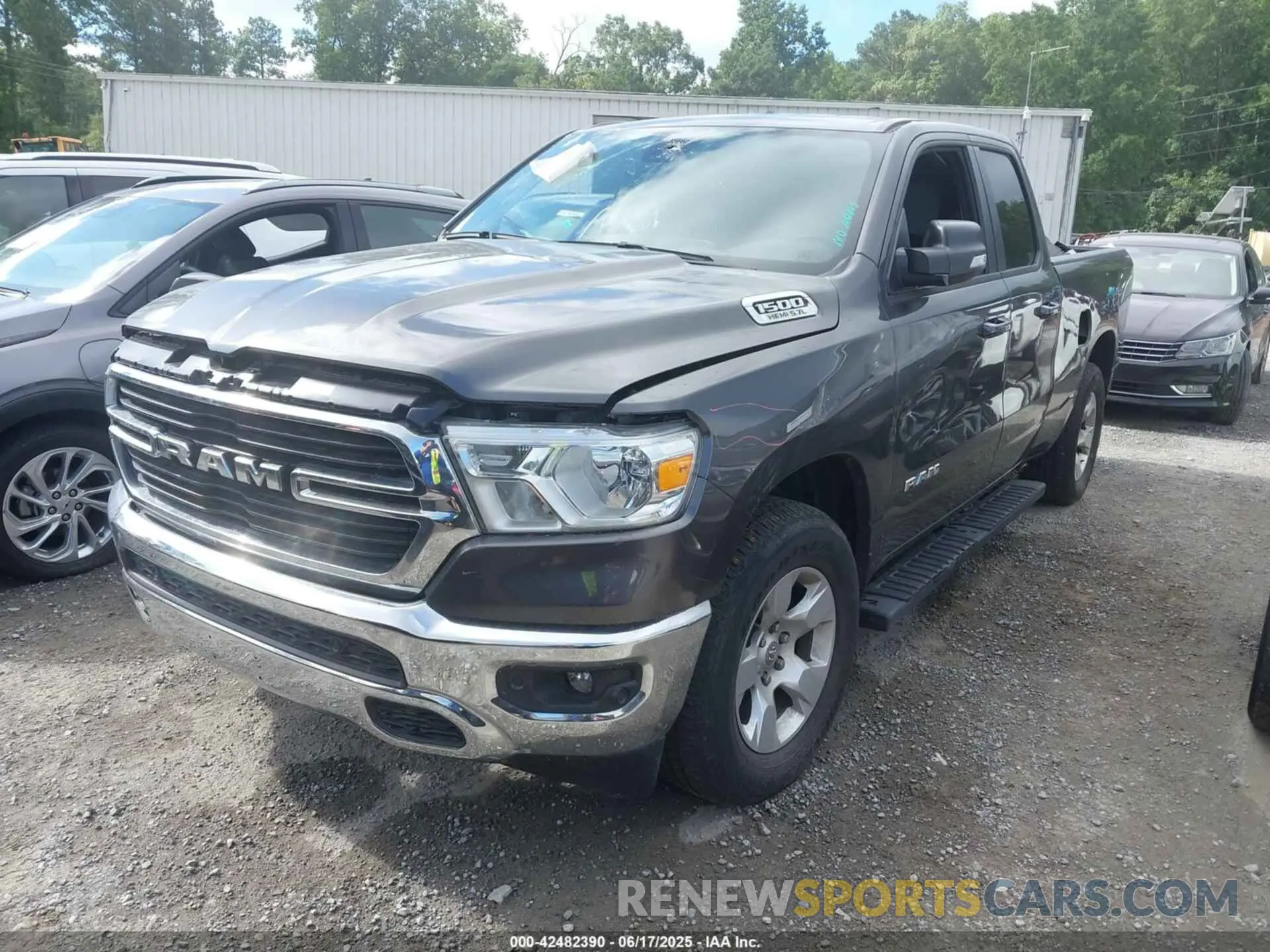 2 Photograph of a damaged car 1C6SRFBT3MN760917 RAM 1500 2021