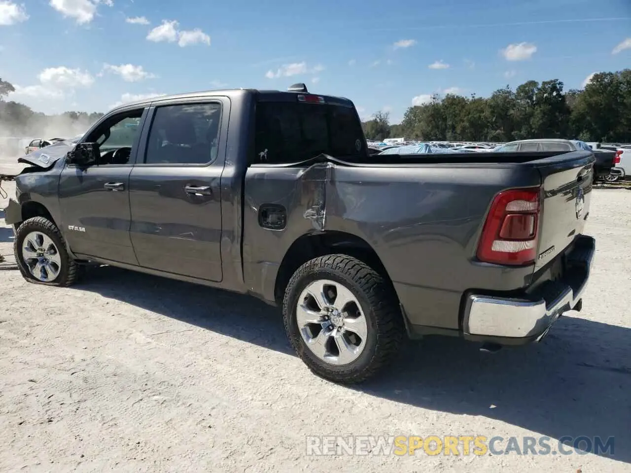 2 Photograph of a damaged car 1C6SRFFT5MN569414 RAM 1500 2021