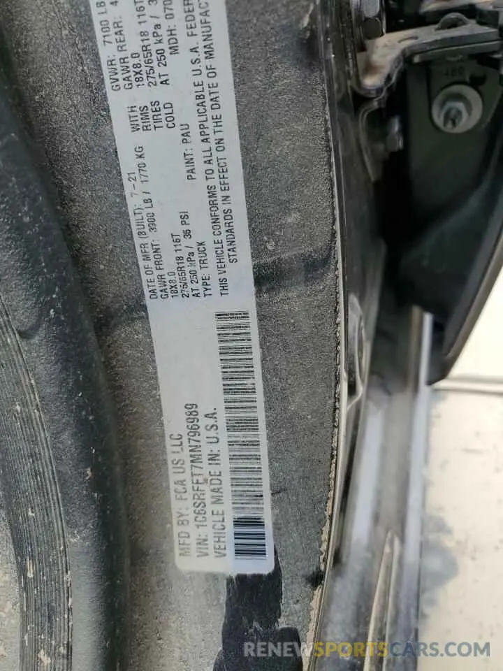 13 Фотография поврежденного автомобиля 1C6SRFFT7MN796989 RAM 1500 2021