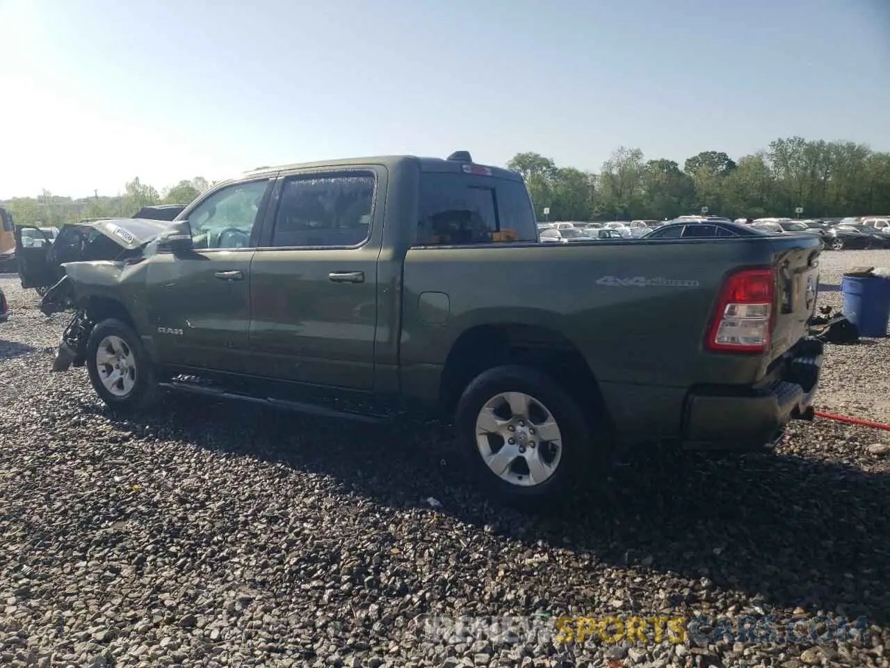 2 Photograph of a damaged car 1C6SRFFT8MN504931 RAM 1500 2021
