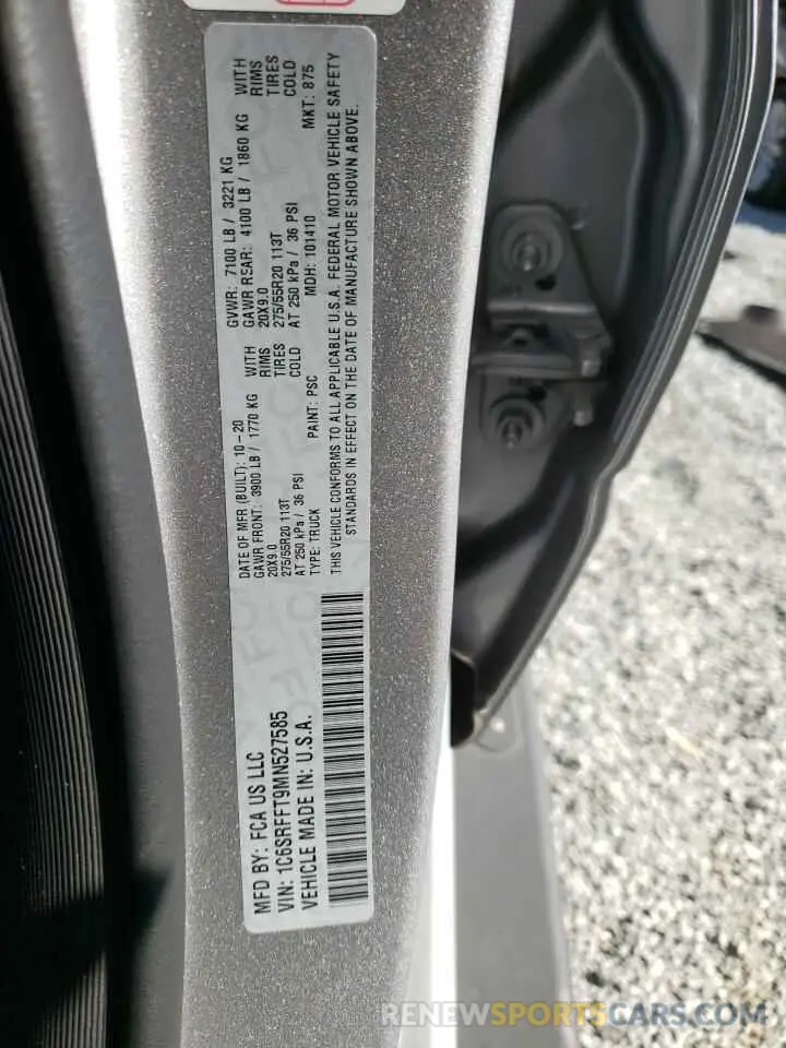 14 Фотография поврежденного автомобиля 1C6SRFFT9MN527585 RAM 1500 2021