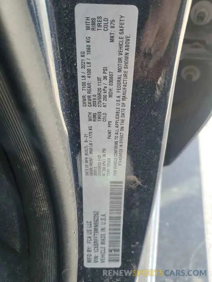 13 Photograph of a damaged car 1C6SRFFT9MN692262 RAM 1500 2021