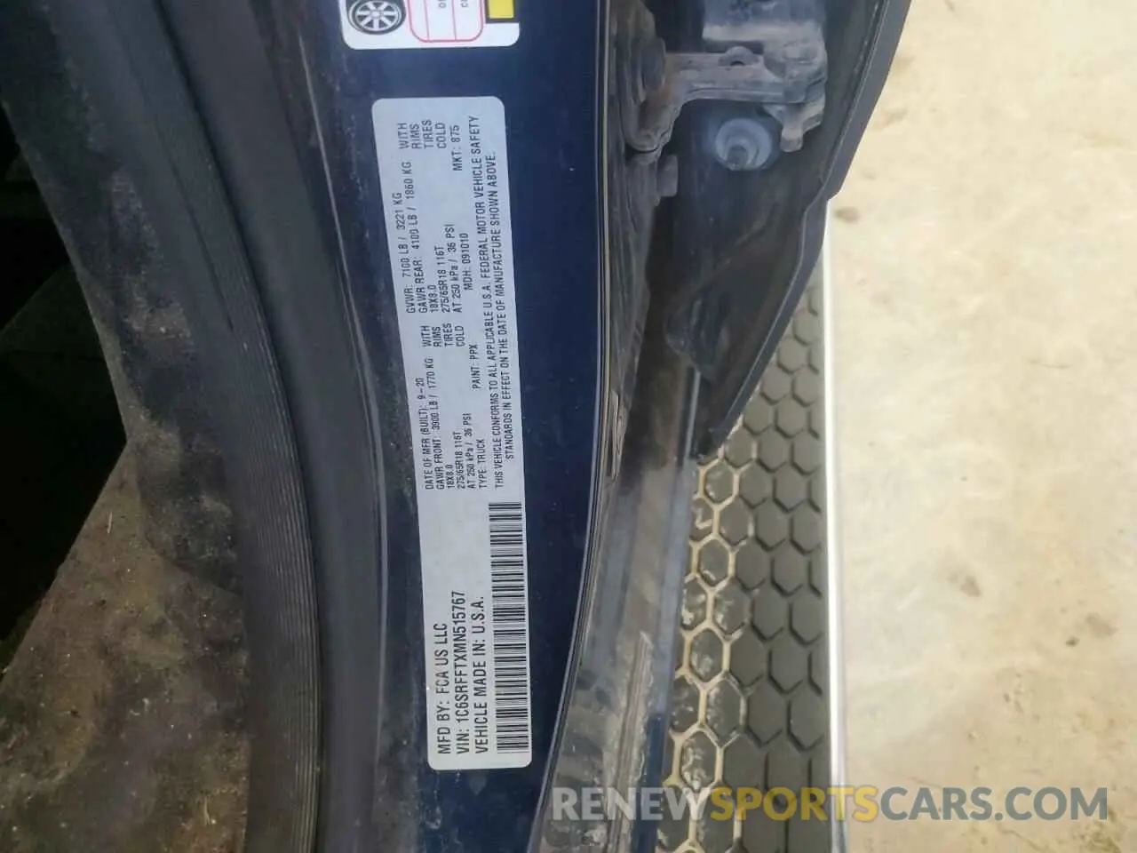 12 Photograph of a damaged car 1C6SRFFTXMN515767 RAM 1500 2021