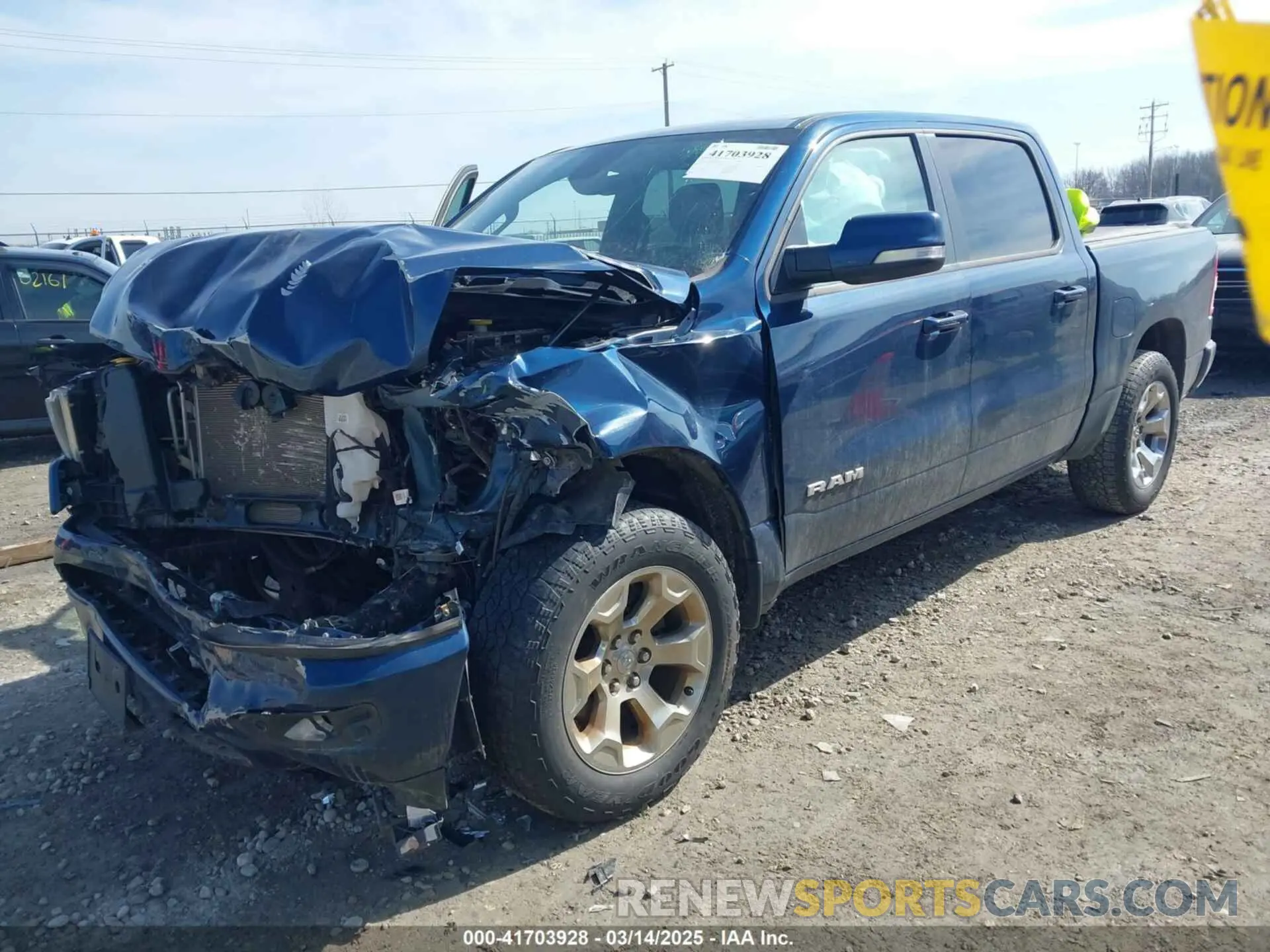 2 Photograph of a damaged car 1C6SRFFTXMN781077 RAM 1500 2021