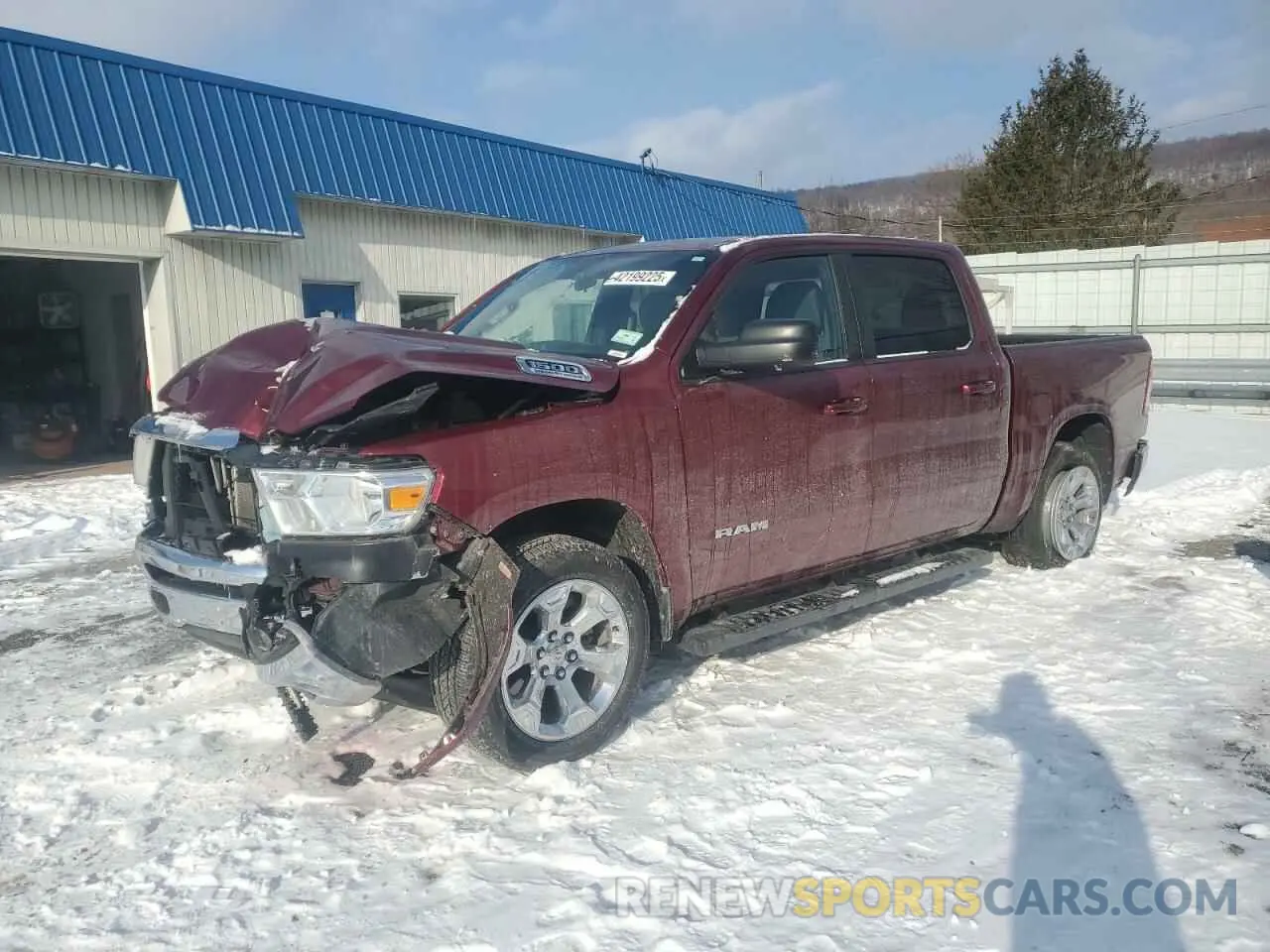 1 Photograph of a damaged car 1C6SRFFTXMN797148 RAM 1500 2021