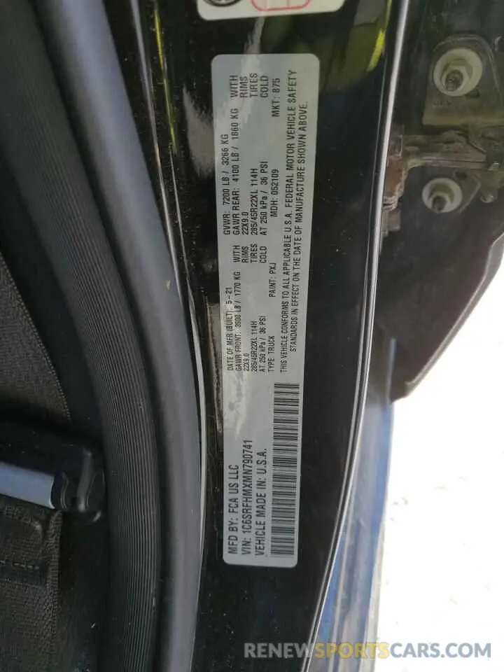 15 Photograph of a damaged car 1C6SRFHMXMN790741 RAM 1500 2021