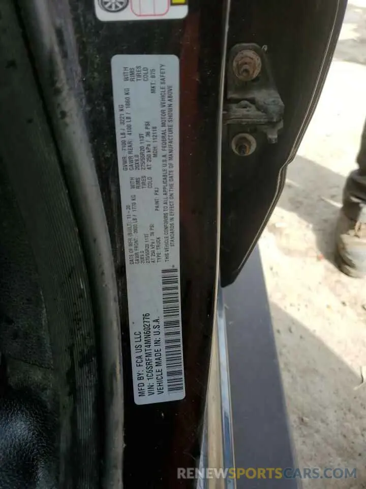 13 Photograph of a damaged car 1C6SRFMT4MN602776 RAM 1500 2021