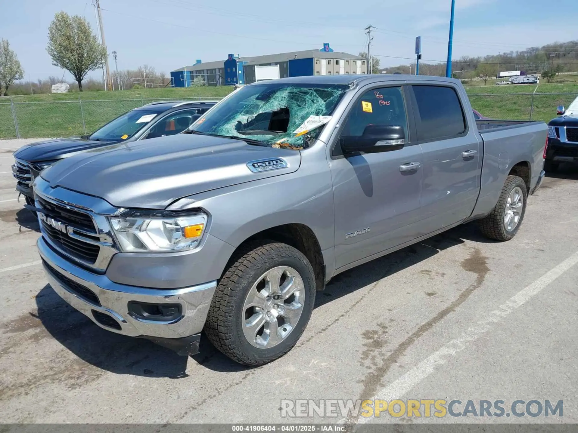 2 Photograph of a damaged car 1C6SRFMT9MN613806 RAM 1500 2021