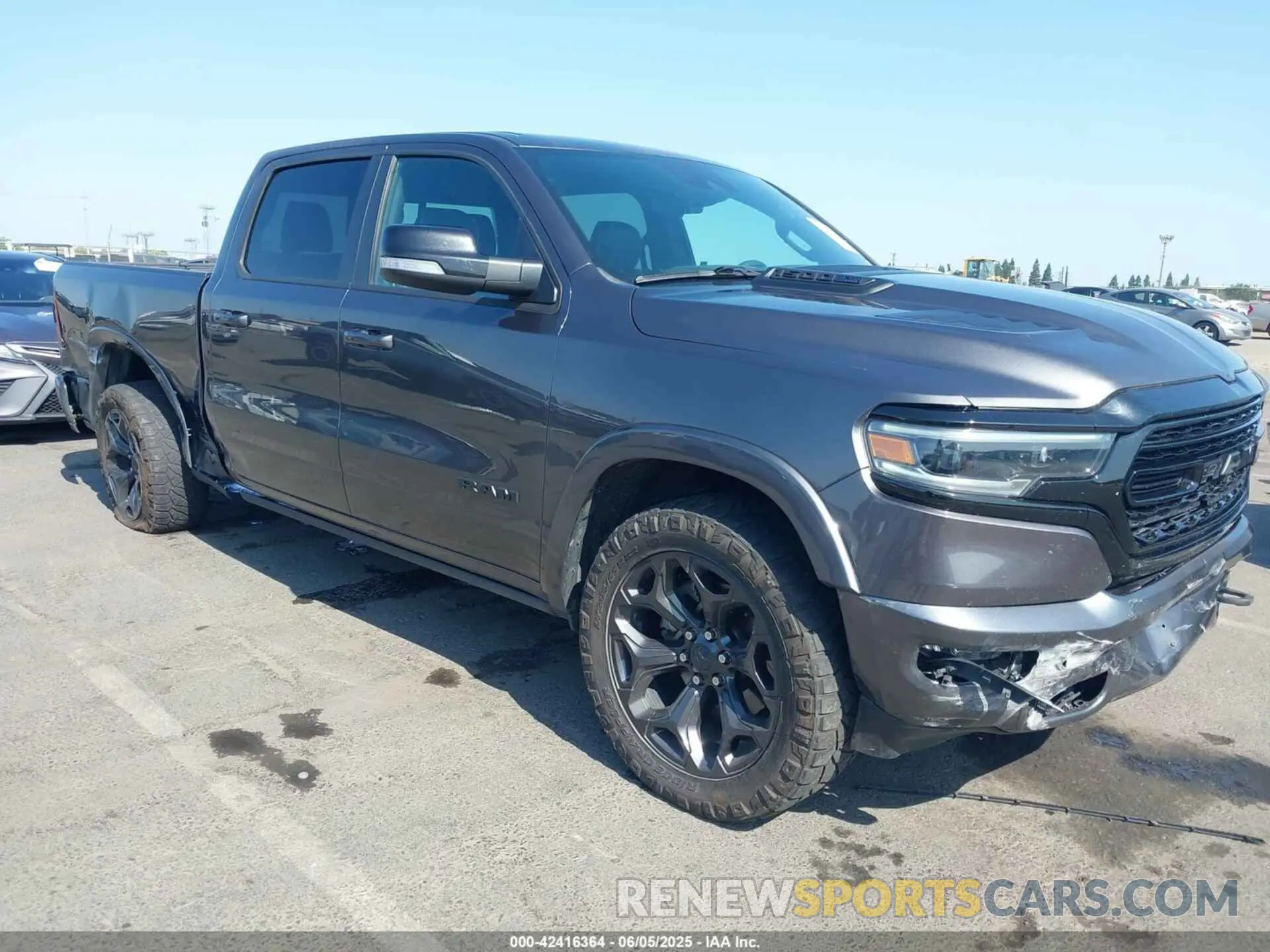 1 Photograph of a damaged car 1C6SRFPT2MN830643 RAM 1500 2021